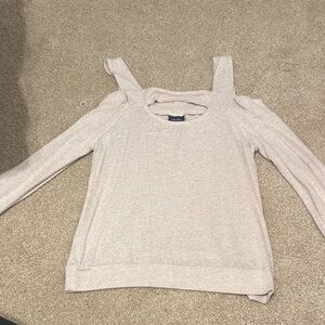 Daytrip Off-the-Shoulder Cream Sweater